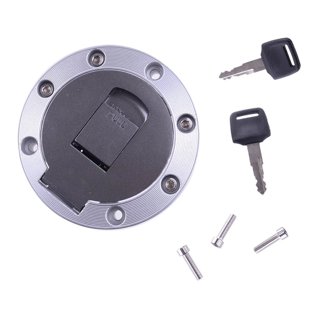 Locking Fuel Tank Gas Cap Cover w/ 2 Keys for Universal Modified Sk (N/A)