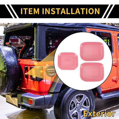 Pink Exterior Door Handle Bowl Cover Trims for Jeep Gladiator (2020-2024)
