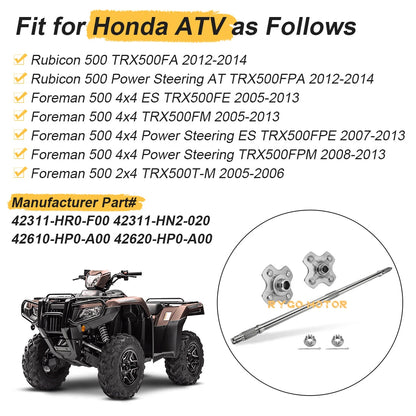 Rear Axle Shaft & Hubs for Honda Foreman 500 (2005–2013)