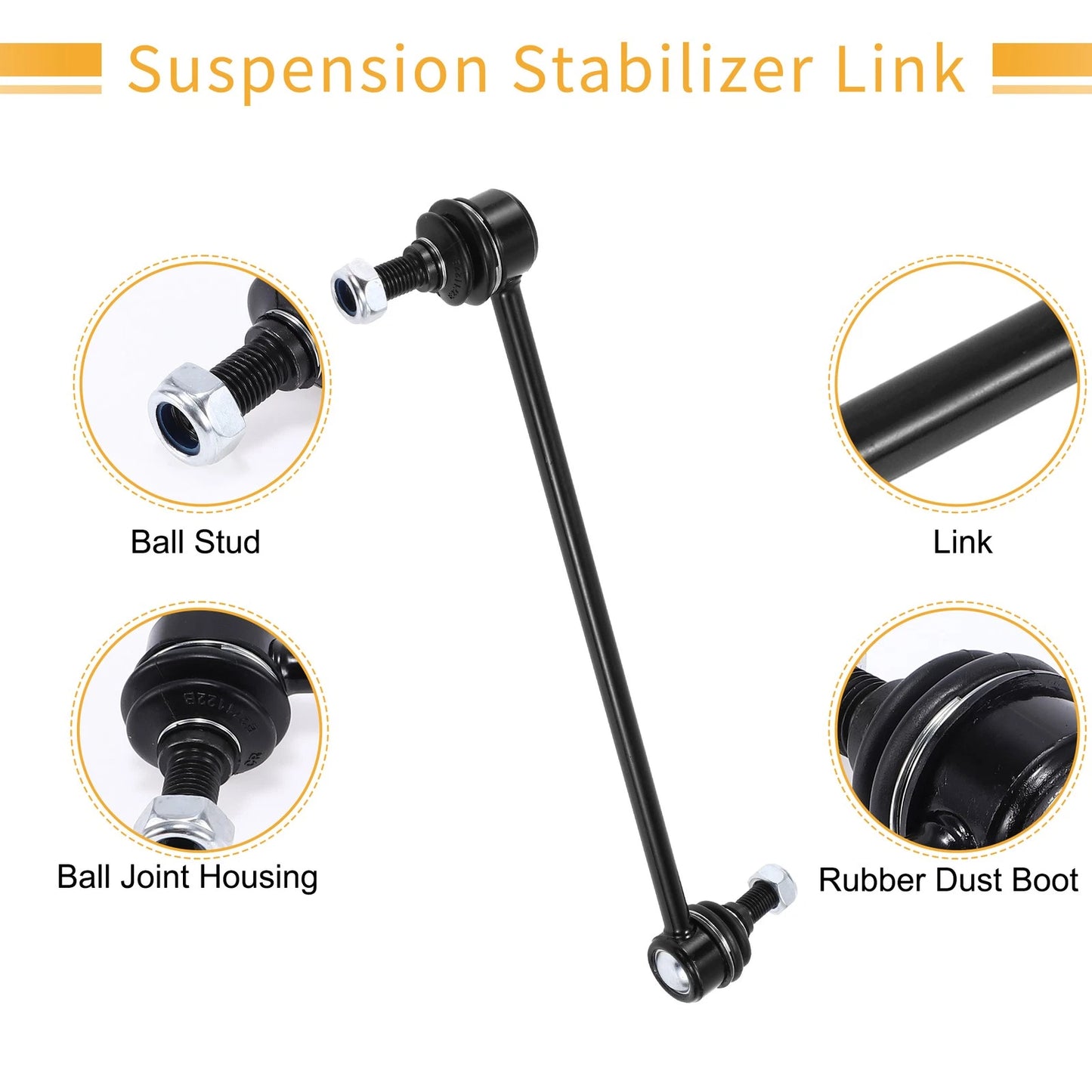 Front Stabiliser Sway Bar Link Kit with Bushing for Toyota Sienna (2004-2010)