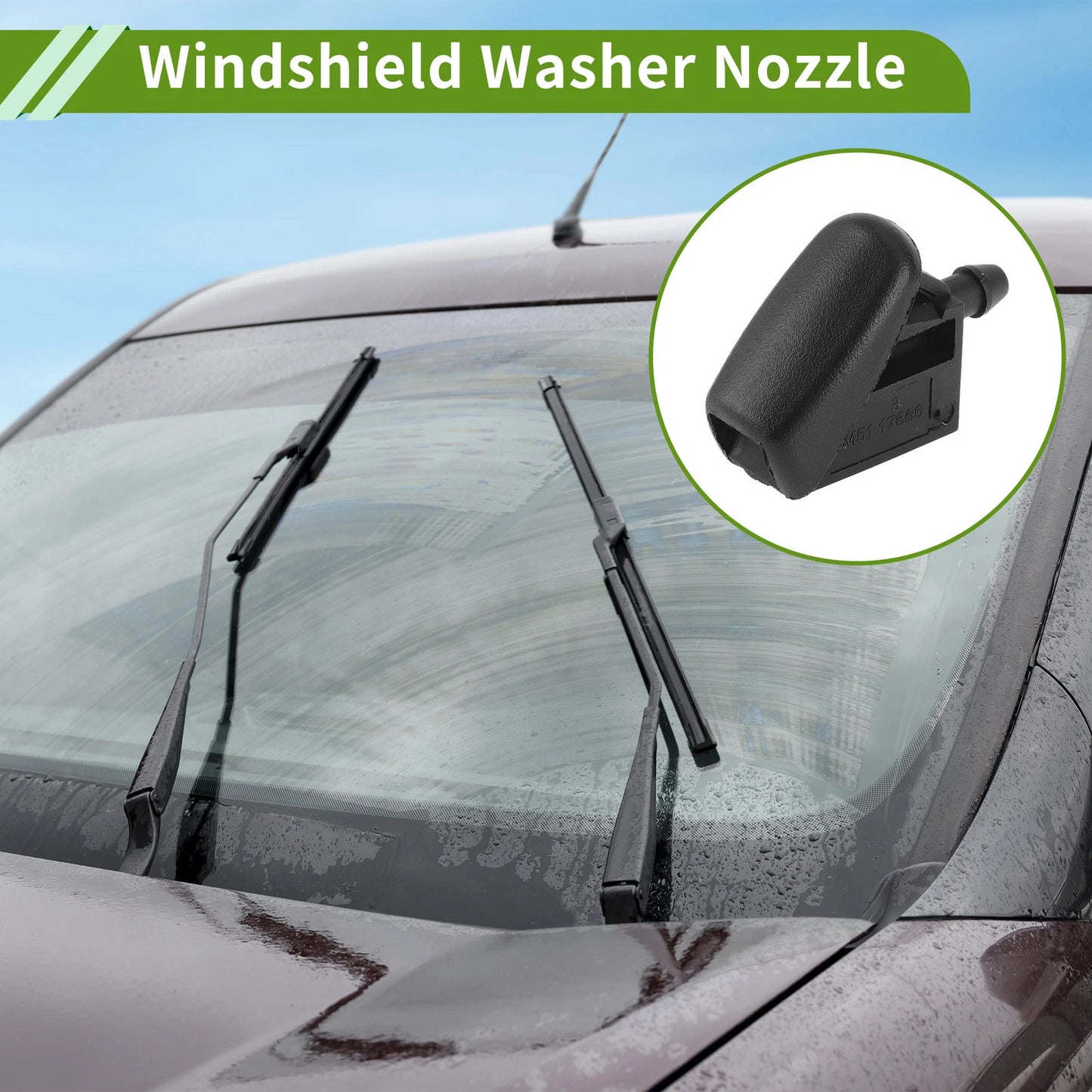 Windshield Washer Nozzle & Hose Connector for Ford