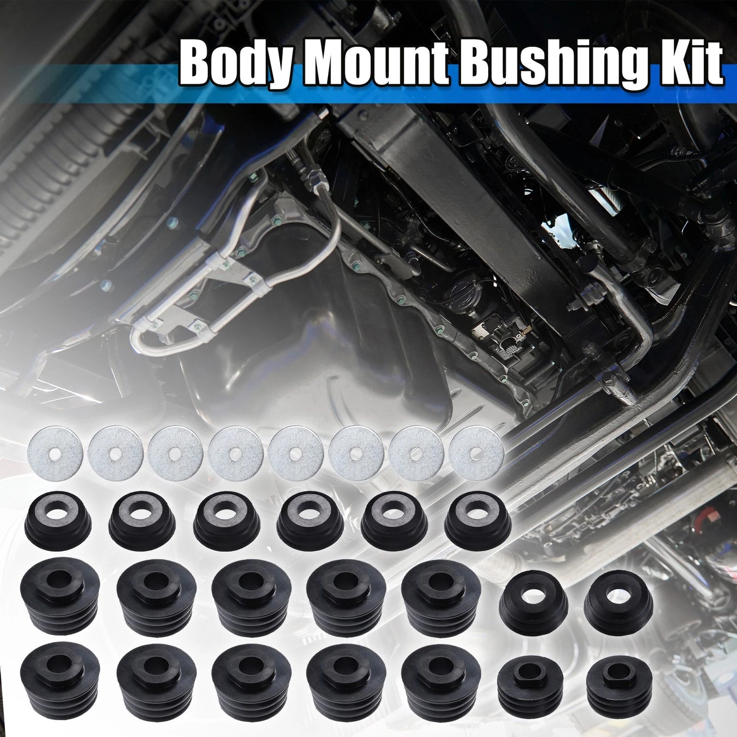 Body Mount Bushing Kit for Chevy Silverado Sierra 1500 2500 (1999-2004)