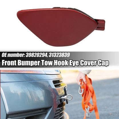 Red Front Bumper Tow Hook Eye Cap Cover for Volvo S60 V60 (2014-2018)