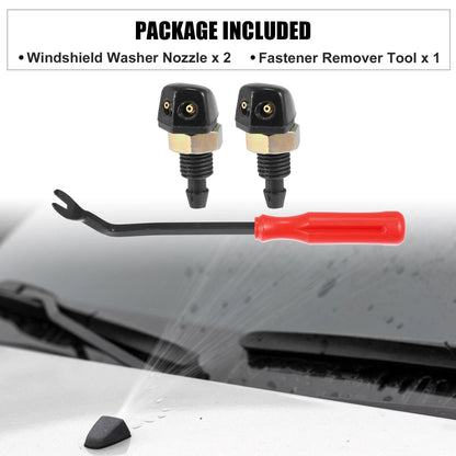 3 x Front Windshield Washer Nozzle Kit for Ford & Chevy
