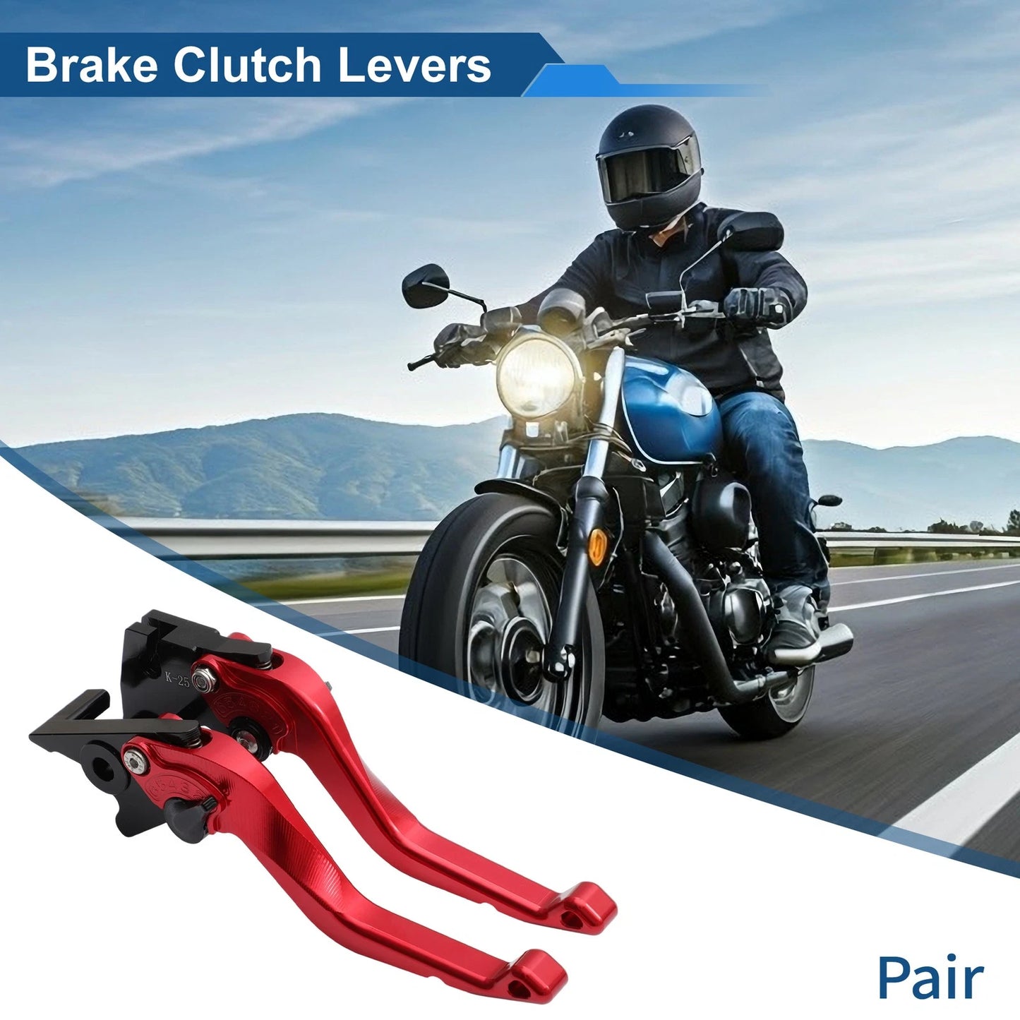 Lever / 1 Pair / Short Brake Clutch Lever for Kawasaki Ninja 500 (2024–2025)