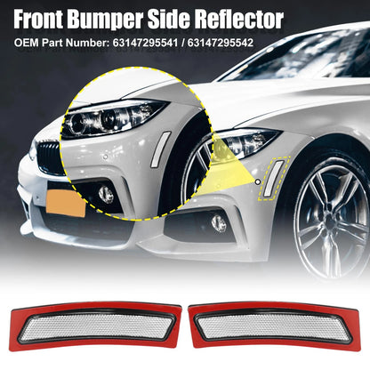 Front Bumper Reflectors  for BMW F30 F31 LCI White (2015-2019)
