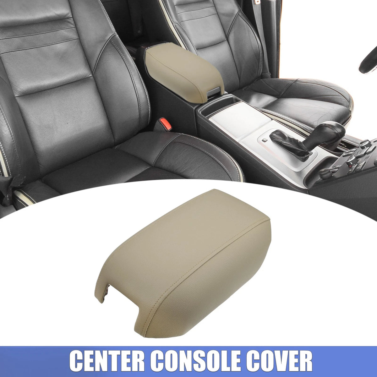 Center Console Cover Lid for Volvo XC90 (2004-2014) Armrest Pad Beige