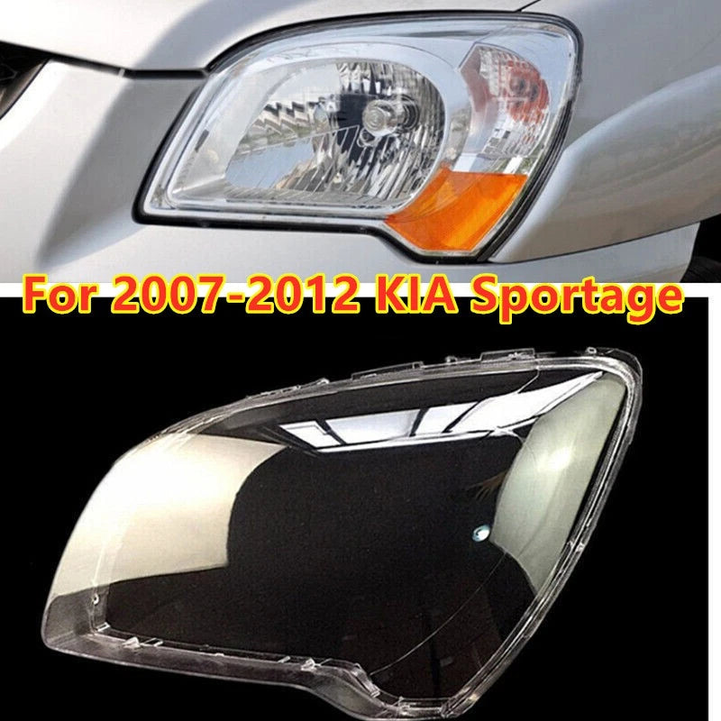 Left Side Headlight Lens Clear Lamp Cover Seal for KIA Sportage (2007–2012)