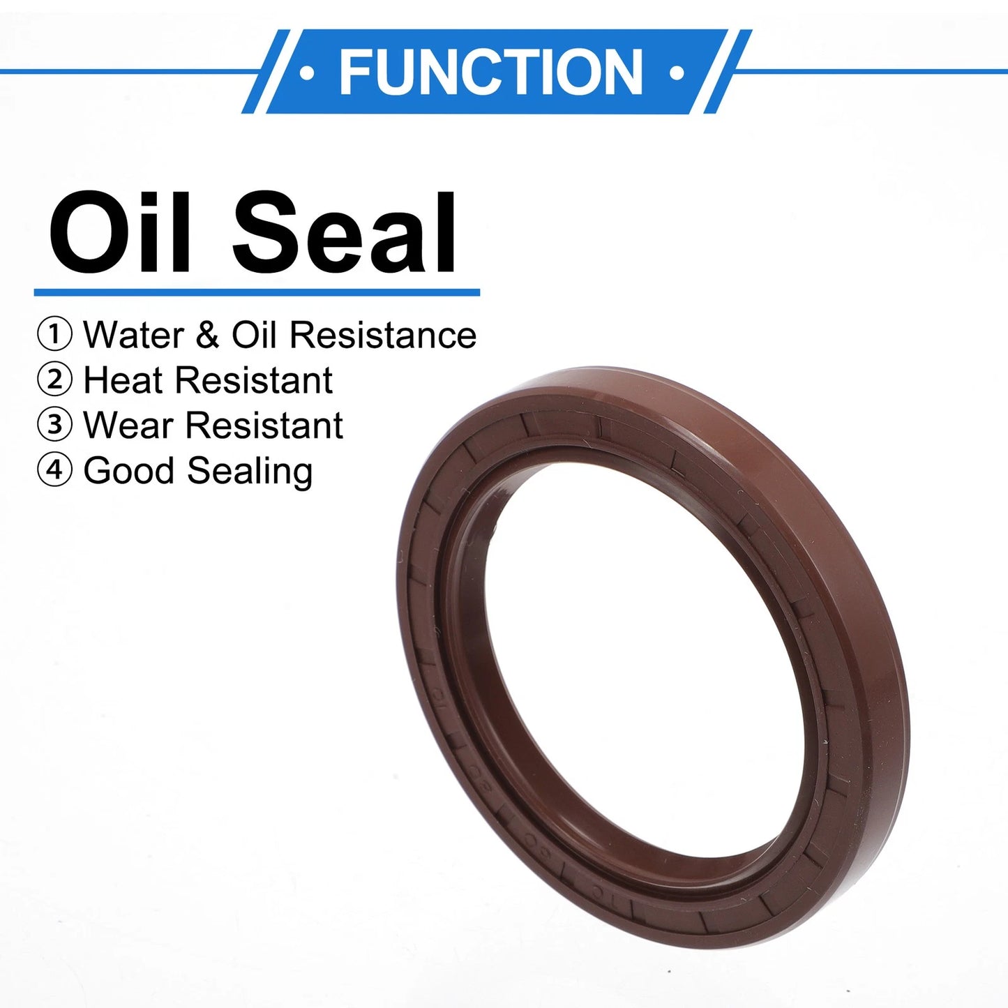 Oil Seal 60x80x10mm Seal Ring Rotary Shaft Seal FKM Rubber 2 x