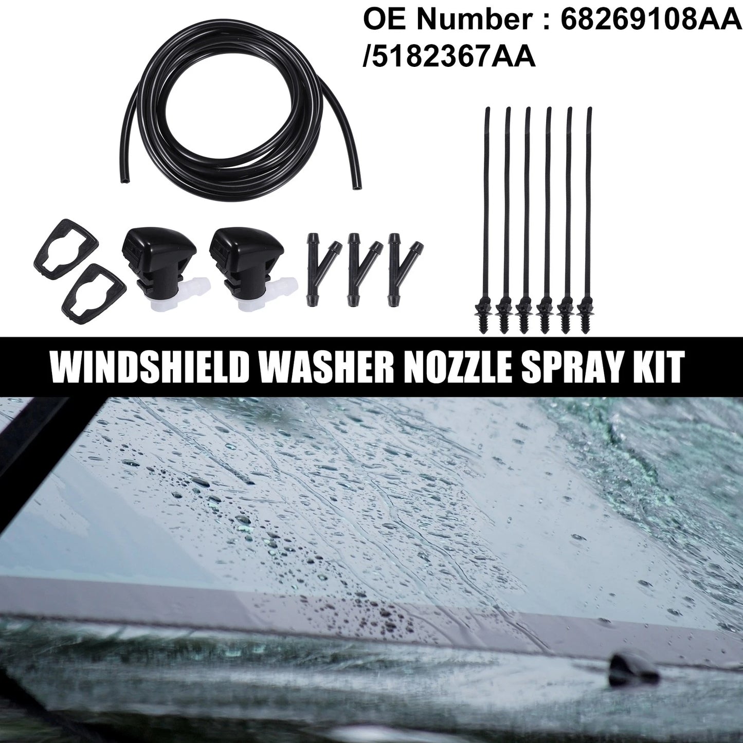 Car Windshield Washer Nozzle Set for Dodge Durango (2011-2023)