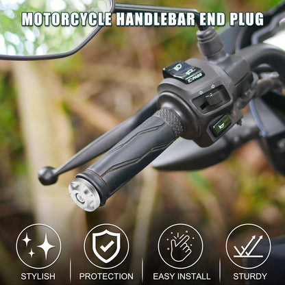 2 x Handlebar End Plug / 18-20mm 32mm OD / Al Alloy Silver Tone for Motorcycle