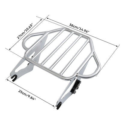 Chrome Luggage Rack Docking Kit for Harley Touring Road King (2009-2013)
