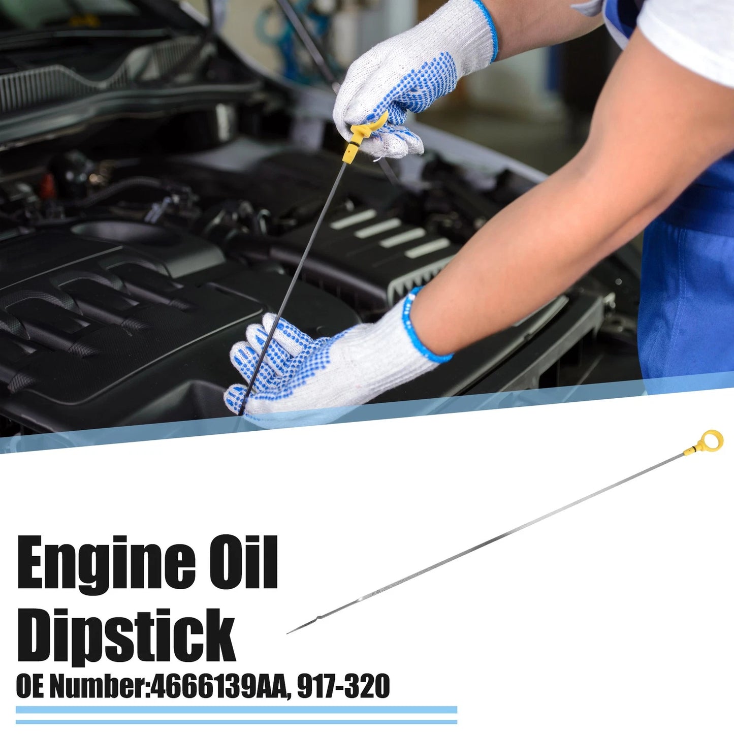Oil Dipstick for Dodge Caravan - Plastic Stainless Steel