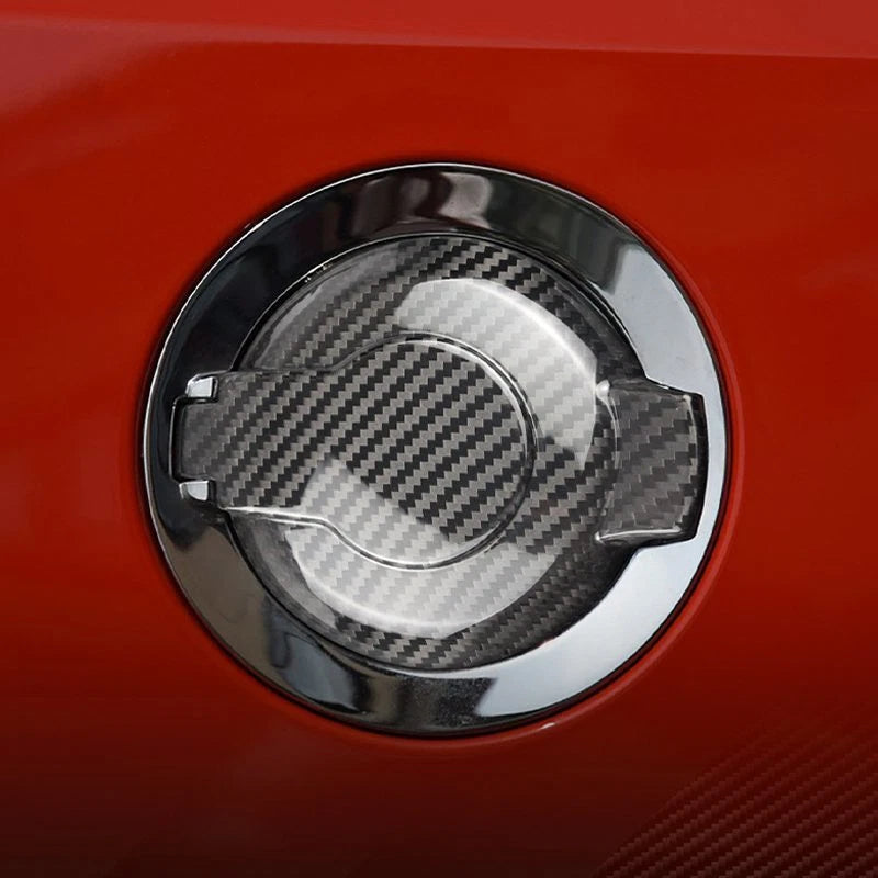Real Carbon Fiber Fuel Door Tank Cap Gas Cover for Dodge Challenger 2009-2020
