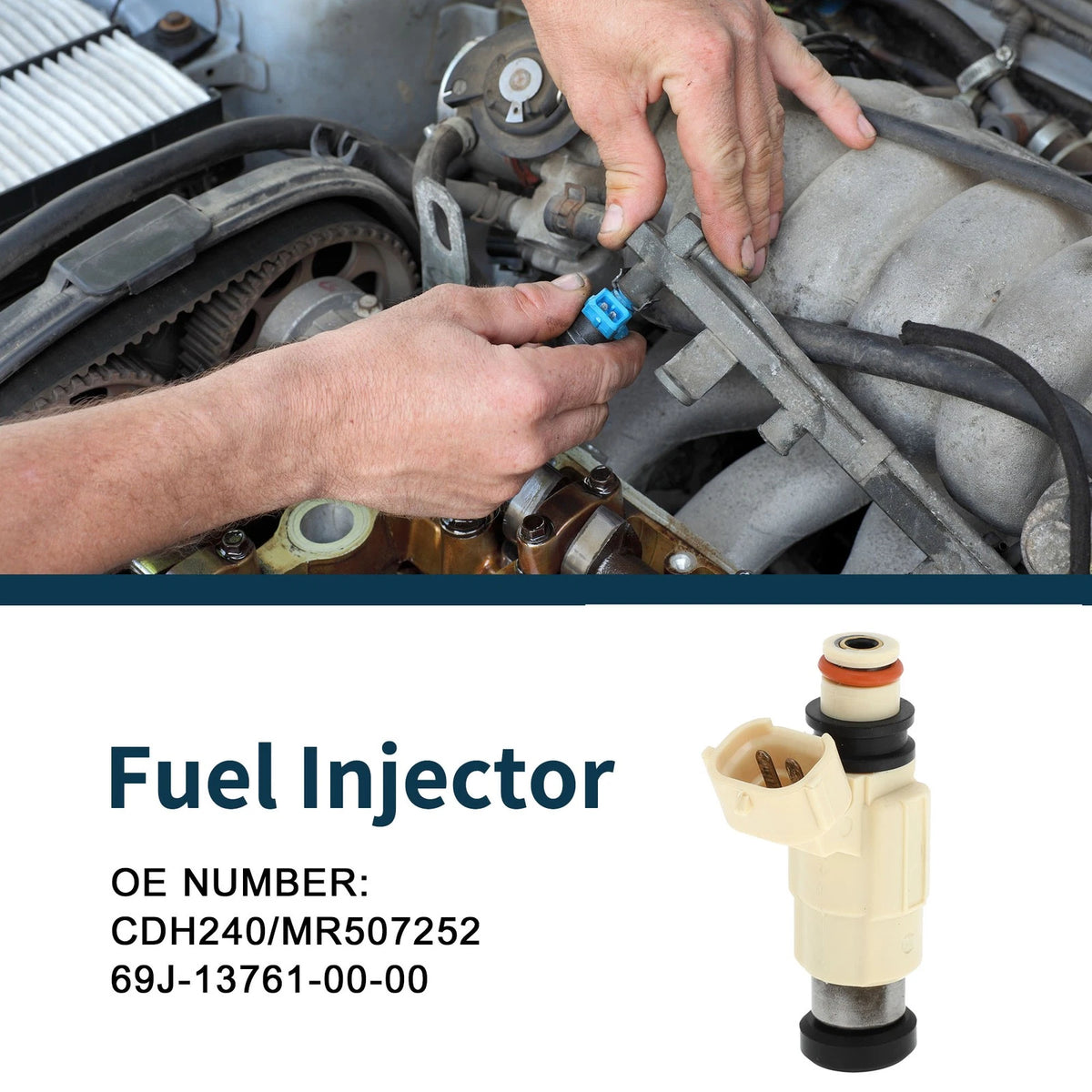 Fuel Injector No.CDH240 for Mitsubishi Galant DE ES 2.4 (2001-2003) 1 Pc Beige