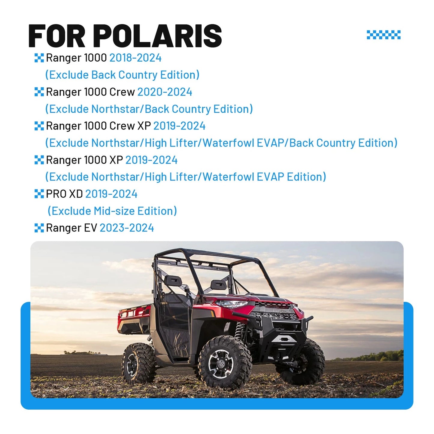 Rear Suspension Stabilizer Sway Bar for Polaris Ranger 1000 (2018-2024)