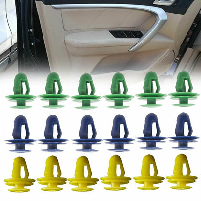 60PCS Car Door Panel Clips Fixing Fastener V9mm Hole Card Clip Rivet