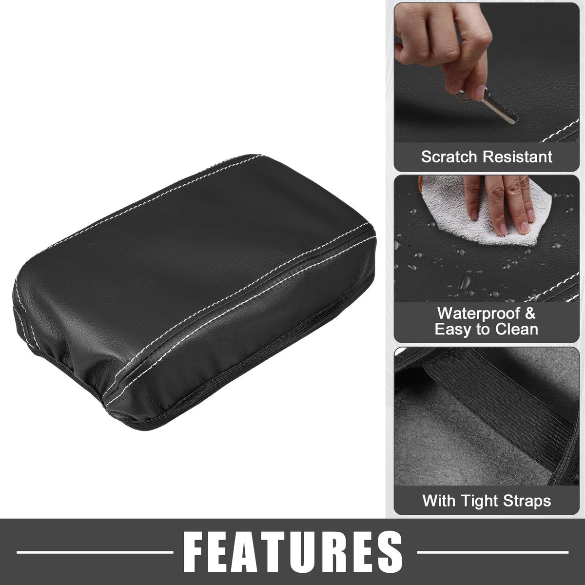 Armrest Cushion Center Console Black White for Toyota Corolla Cross (2022–2023)