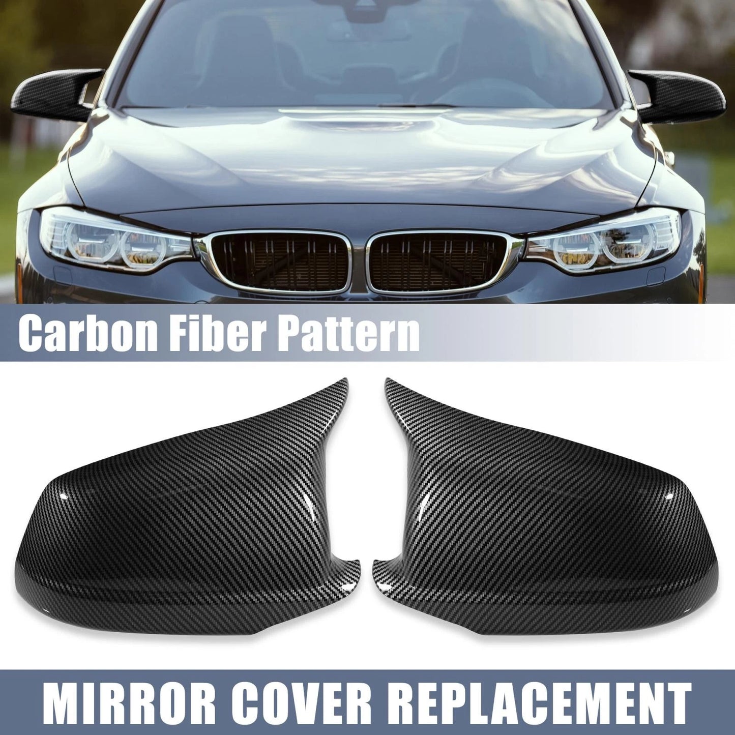 Carbon Fiber Pattern Rear View Mirror Covers for BMW F10 F11 F18 528i