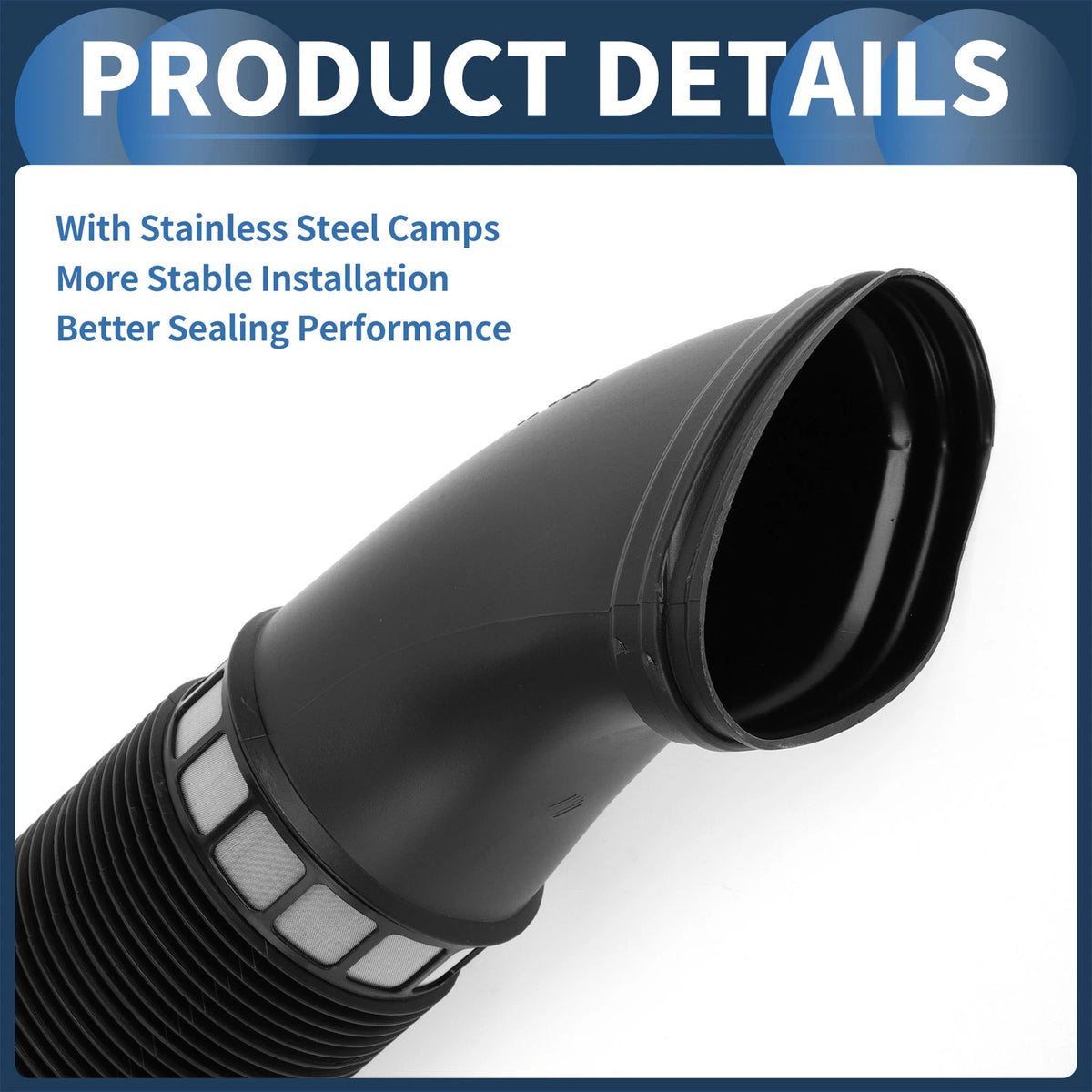Air Intake Hose for Mercedes Benz E320 3.2L 2003-2005 (A1120943782) Black