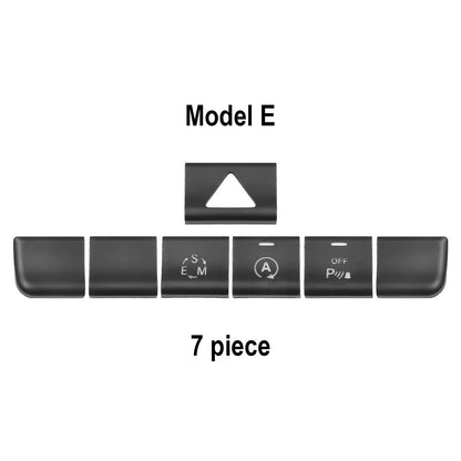 Center Console Button Trim Sticker 7Pcs for Mercedes-Benz