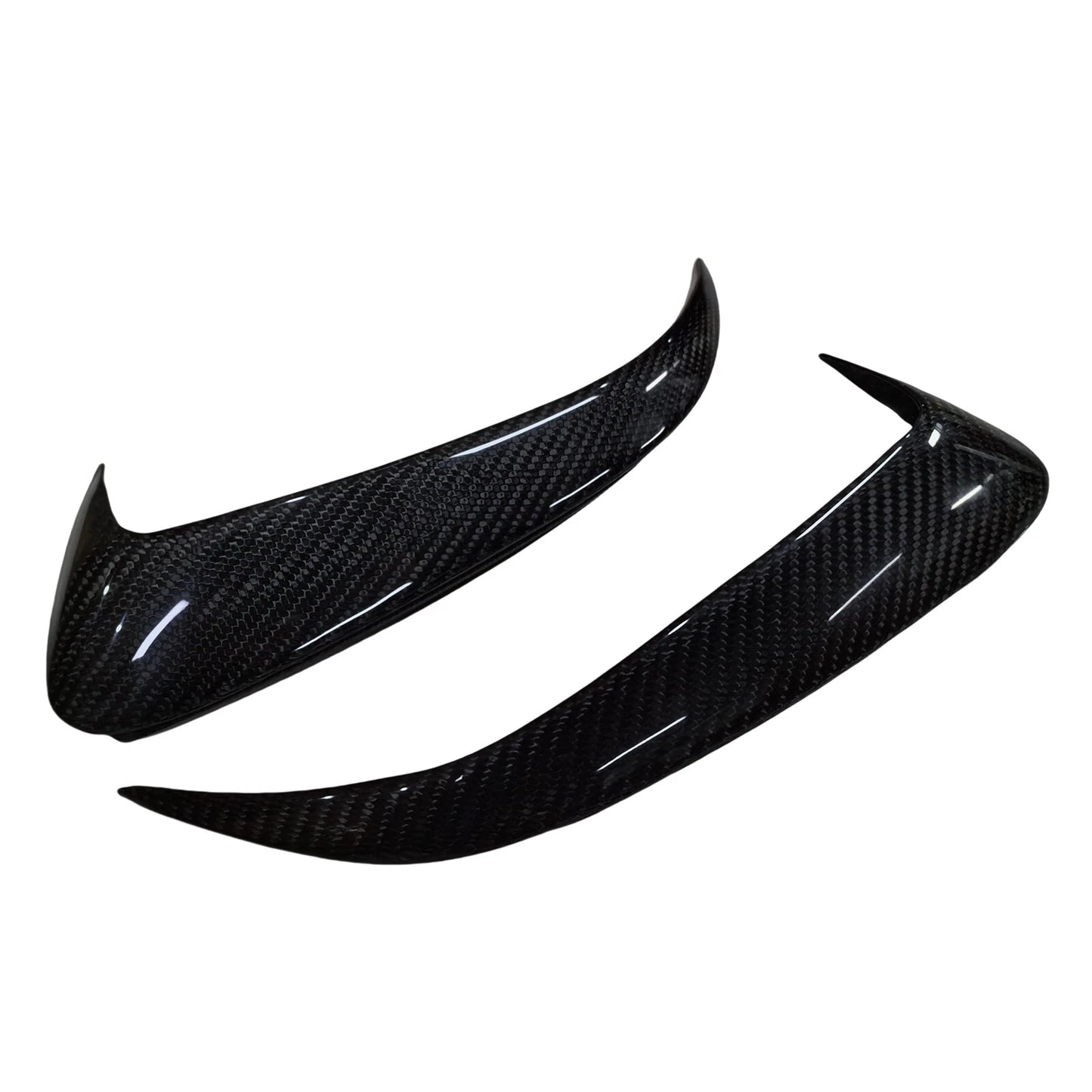 2 x Carbon Fiber Rear Side Splitter Trim for Benz W205 C63 C43 AMG (14-17)