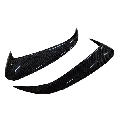2 x Carbon Fiber Rear Side Splitter Trim for Benz W205 C63 C43 AMG (14-17)