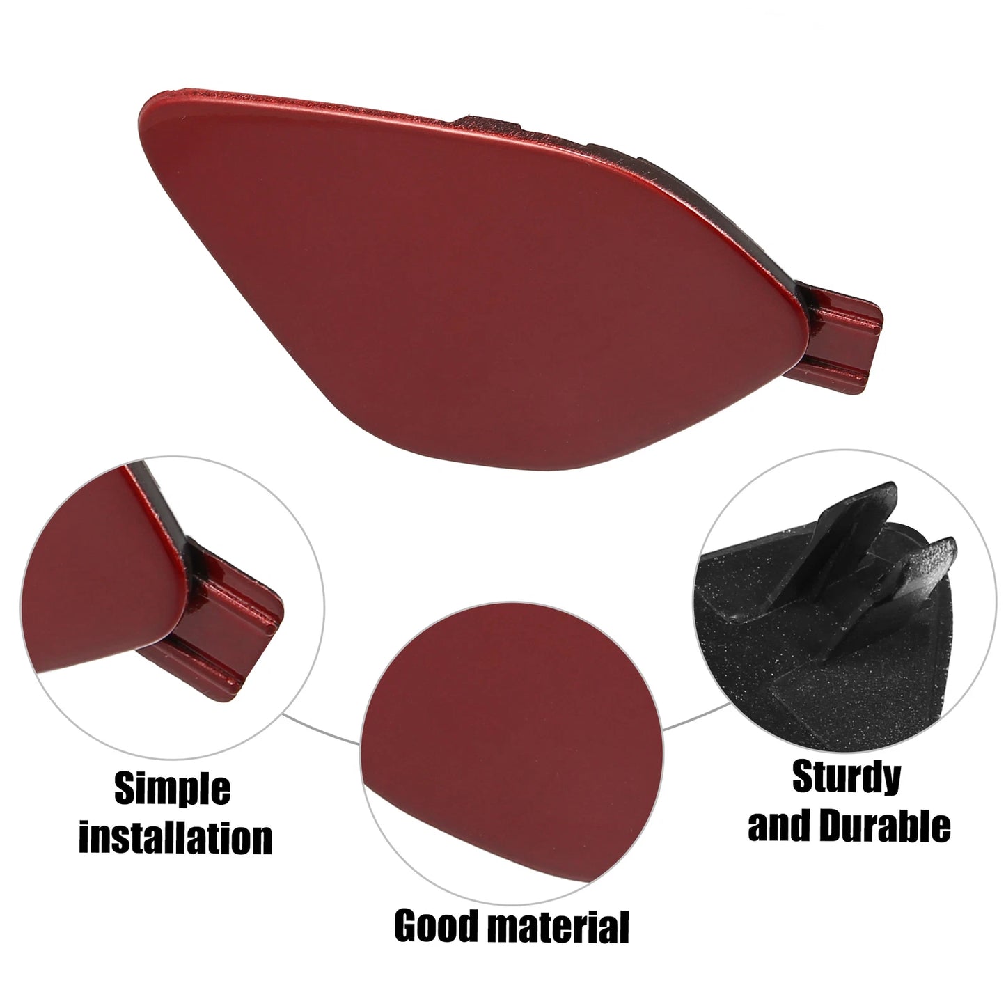 Red Front Bumper Tow Hook Eye Cap Cover for Volvo S60 V60 (2014-2018)