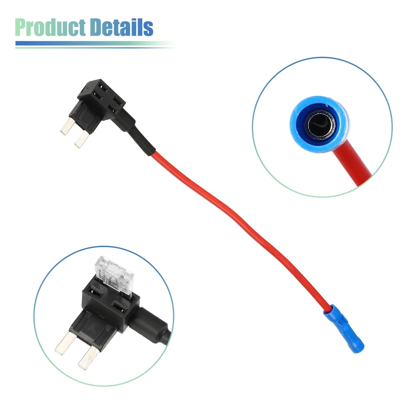 7 x Universal Car Fuse Tap 12V with 7 x 25A Mini ATM Blade Fuses