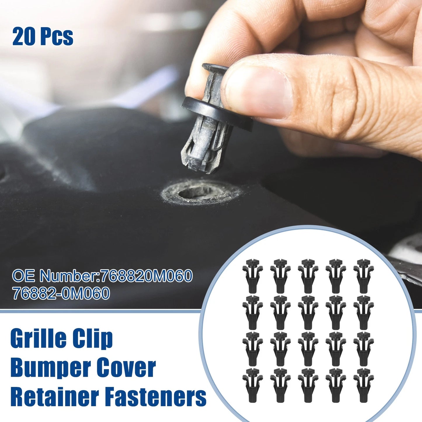 20pcs Grille Clip Bumper Cover Fasteners for Infiniti FX35 Base