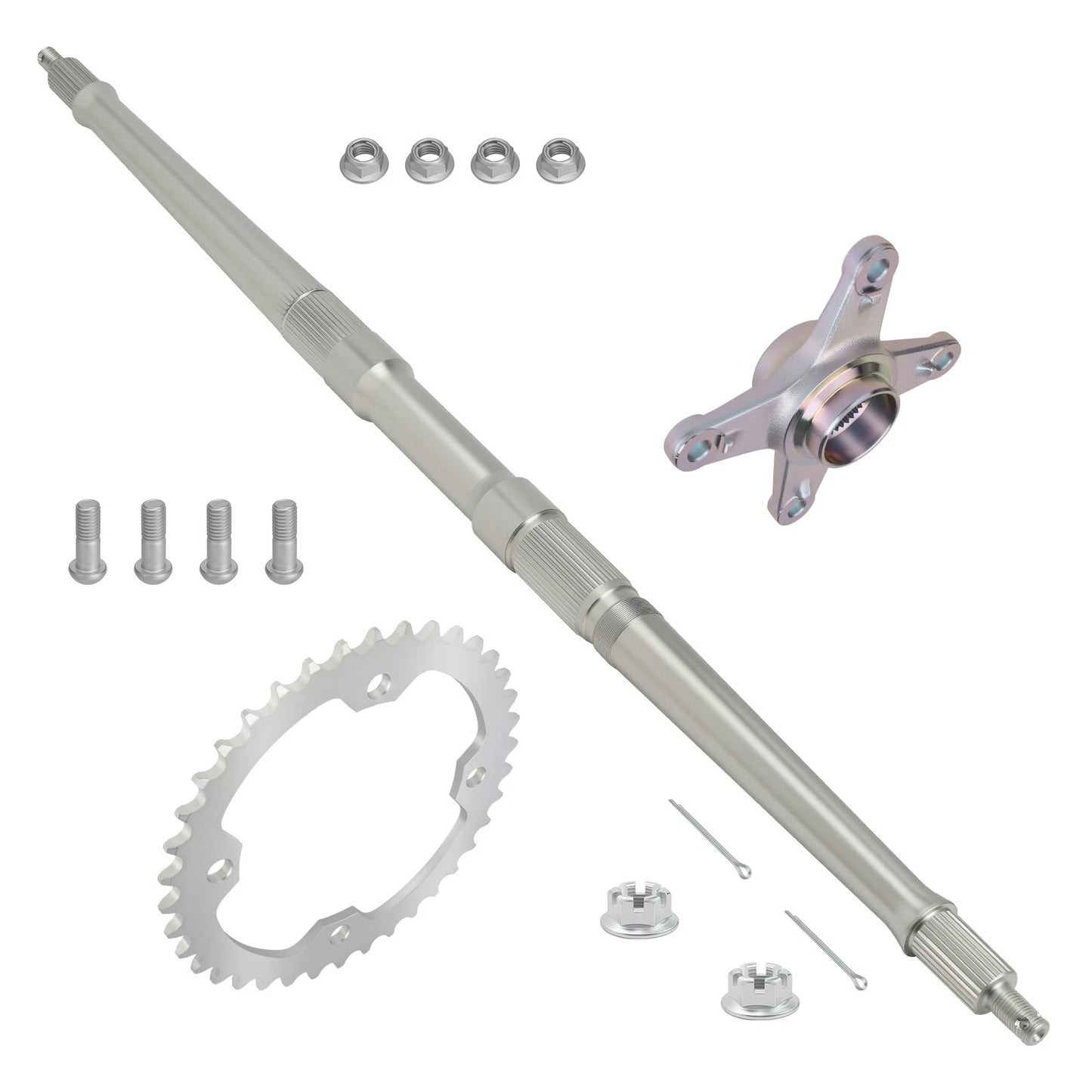Rear Axle Shaft w/ Collar Sprocket Hub Kit for Yamaha YFZ450 (2004–2005)