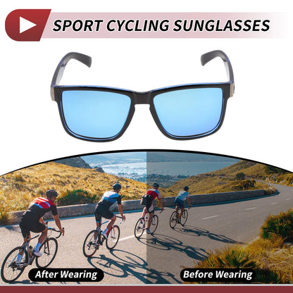Motorcycle Riding Goggles Blue Lens Black, Blue Frame Tri-acetel Cellulose