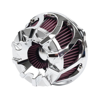 Chrome Air Cleaner Intake Filter Kit for Harley Sportster XL883 XL1200 (1991+)