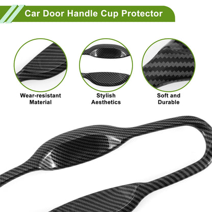 8 x Carbon Fiber Door Handle Cup Protectors for Toyota Camry (2018-2024)