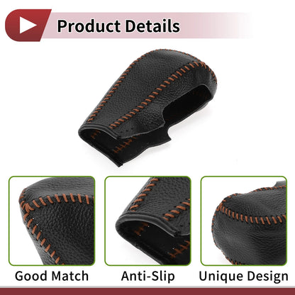 Gear Shift Knob Cover Pebbled Black/Brown for Chevrolet Cruze