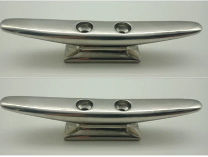 Boat Cleats x2 Narrow Base 316 Stainless Steel Heavy Duty 150mm