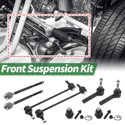8 Pcs Front Suspension Kit Tie Rod Ends Sway Bar Links for Dodge
