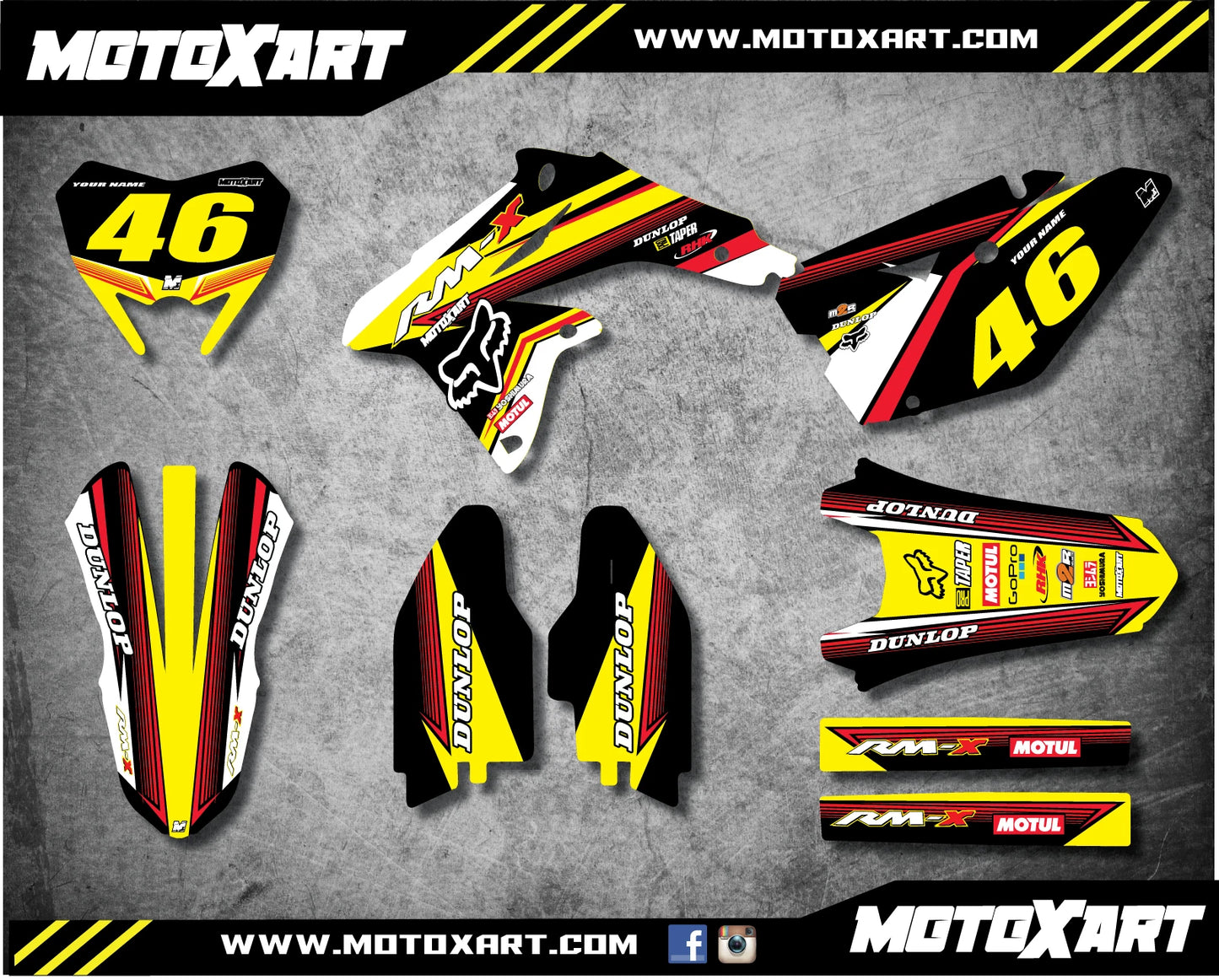 Custom Graphic Kit for Suzuki RMX 450 2010-2020 SPEEDER STYLE Decals
