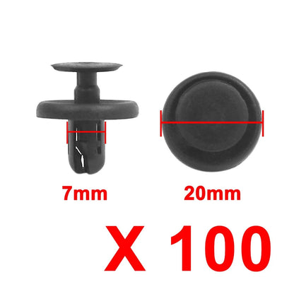 100 Pcs Plastic Rivets Fasteners for Toyota Bumper Clips