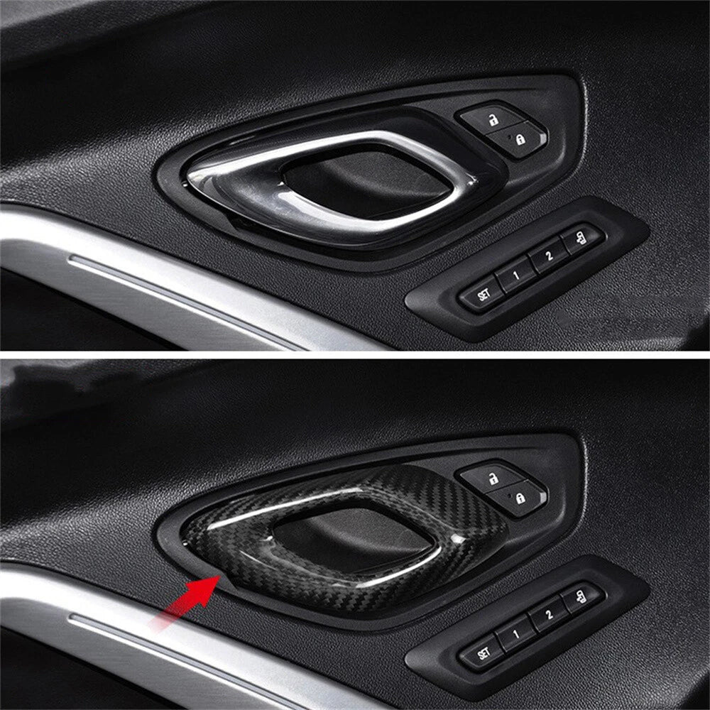 Carbon Fiber Door Handle Panel Covers for Chevrolet Camaro (2016-2023)