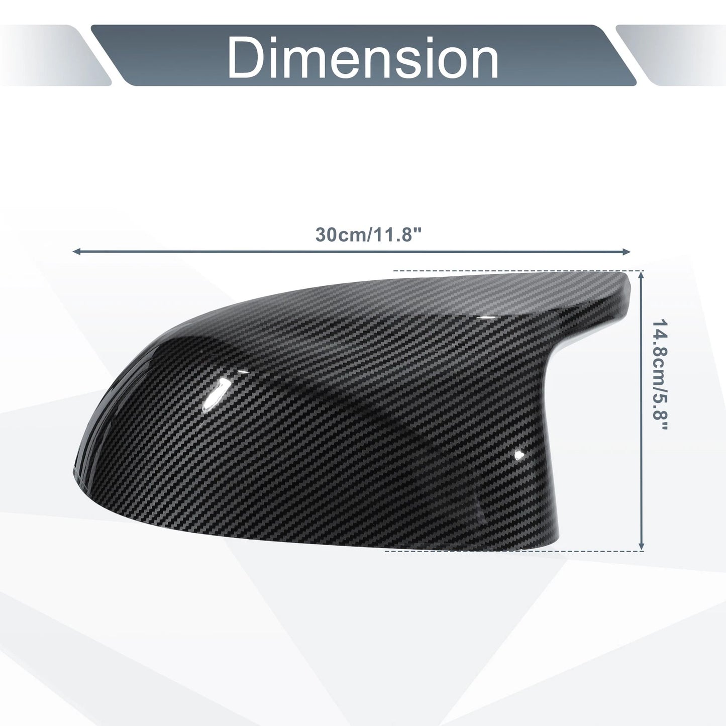 Carbon Fiber Door Mirror Cover Caps for BMW X5 F15 X6 F16 X3 F25 X4 (2014-2020)