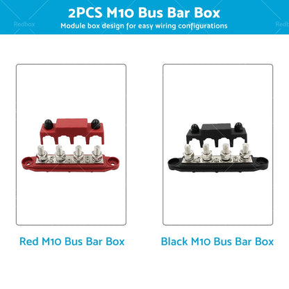 M10 Power Distribution Box Terminal Block 250A DC 48V Bus Bar