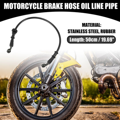 Brake Hose Set / 50cm 19.69" Universal 28 Degree Motorcycle Hydraulic Hose for MakeModel