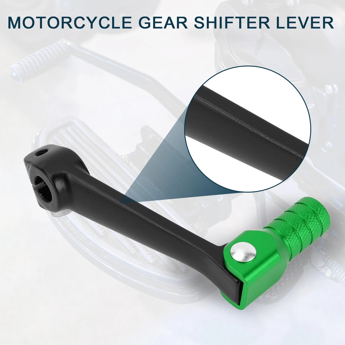 Folding Gear Shifter Lever Shift Pedal Aluminum Black Green for Motorcycle
