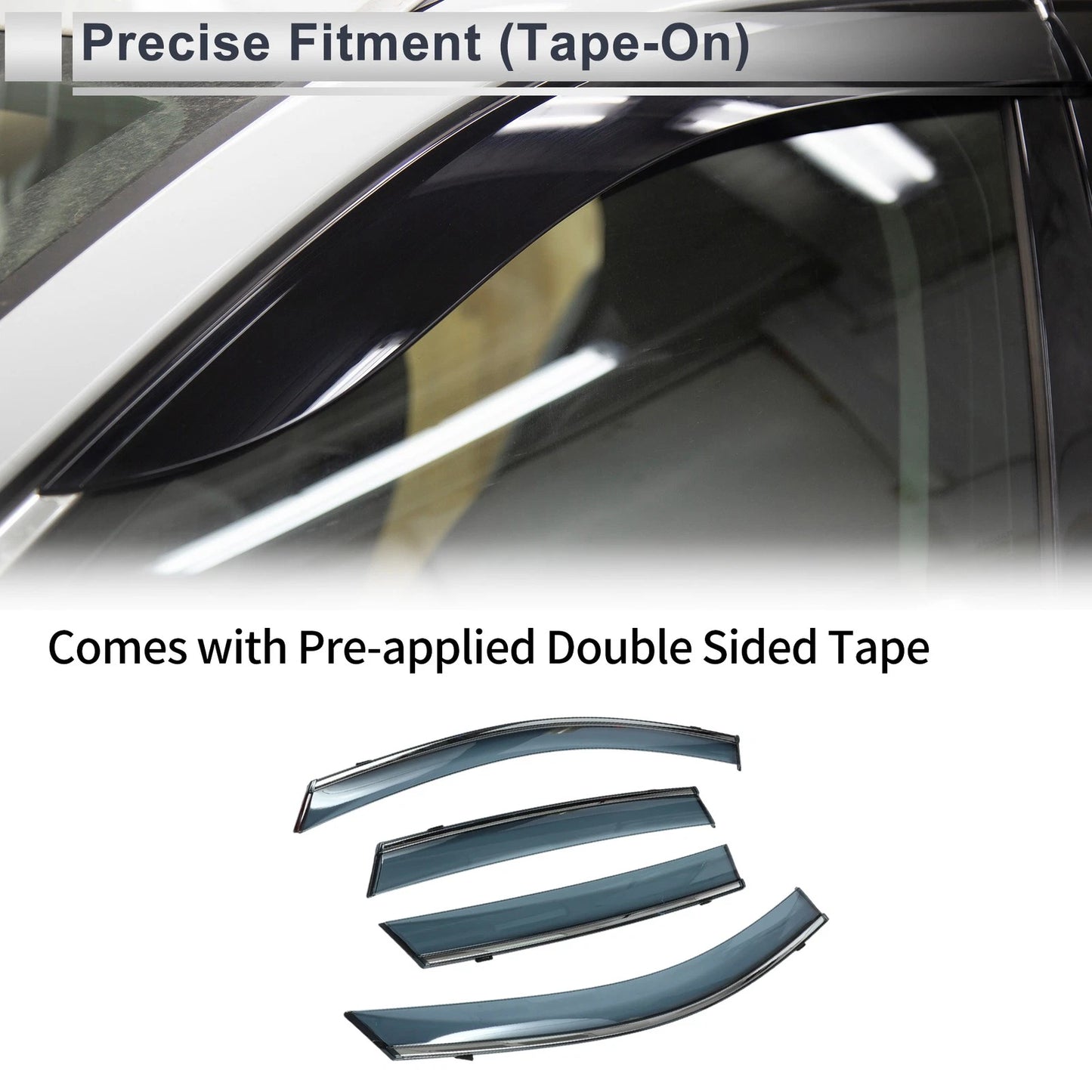 Window Deflectors for Ford Escape Side Window Vent Visors Black 2020-2024