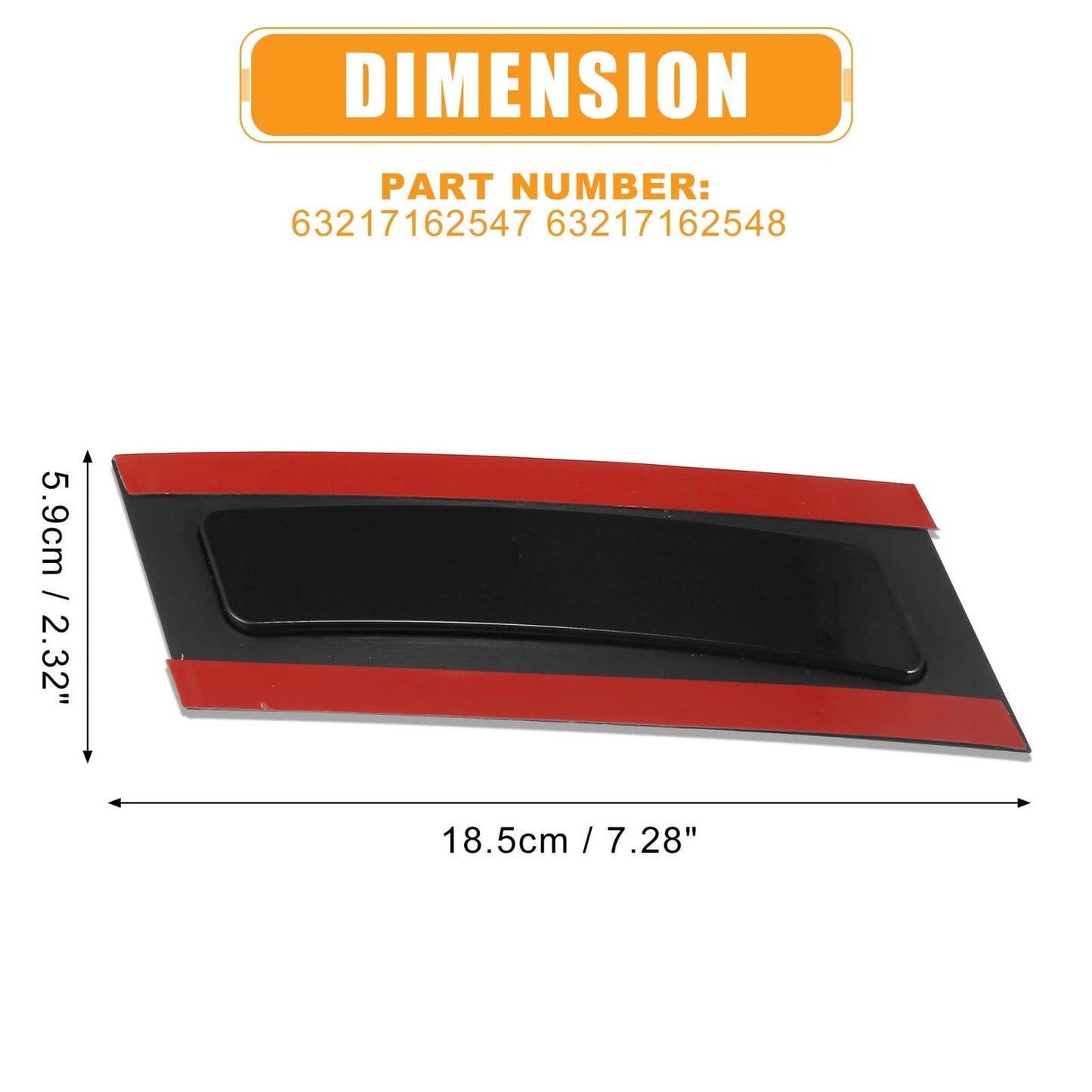 Front Bumper Reflector Side Marker for BMW X5 (2007-2013)  Black