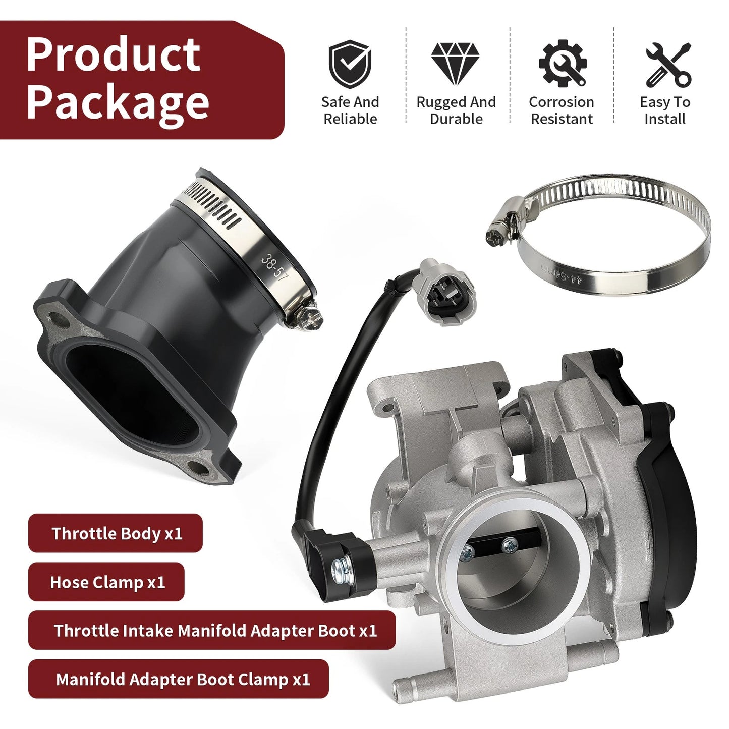Throttle Body for Polaris Sportsman 800 6x6 (2012) w/ Boot