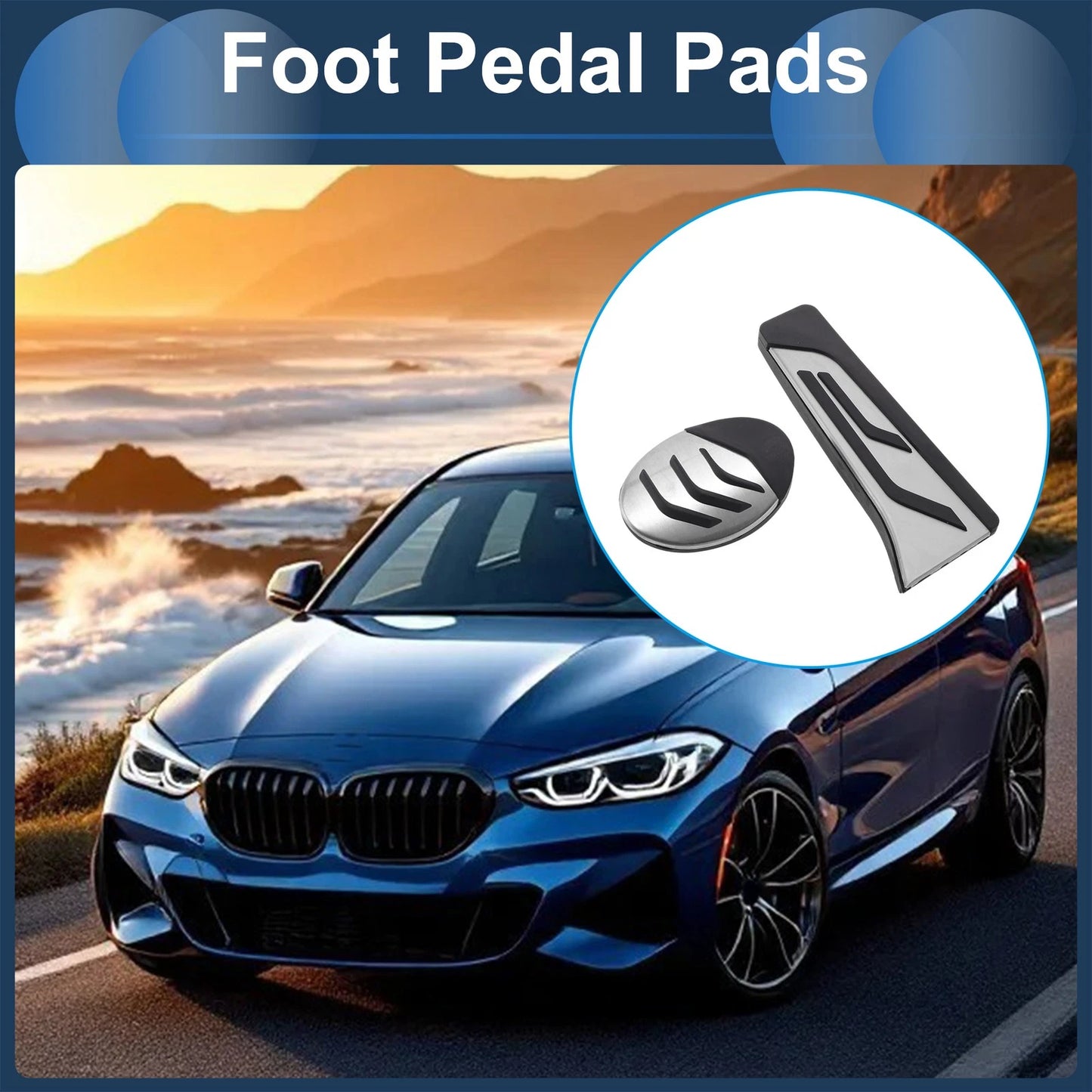 2 x Automatic Foot Accelerator Pedal Covers for BMW 1-Series (2020-2022)