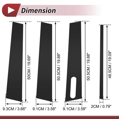 7 Pcs Black Door Pillar Window Trim for Ford Explorer (2002-2010)