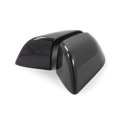 Carbon Style Wing Side Mirror Cover Caps Trim fit For Tesla Model 3